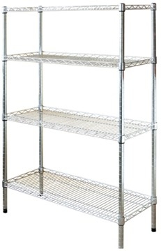 Regał magazynowy 4-półkowy chromowany 150x45x180cm Szron WT-150450